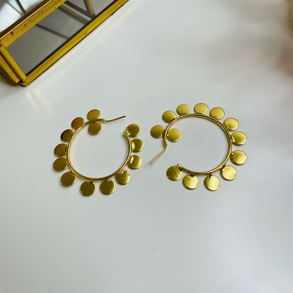 Zara Golden Halo Marvel Unique Circle Earrings for Trendsetters From NYC - Picture 7 of 7